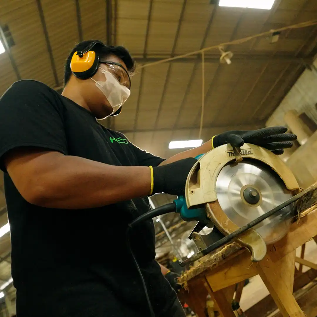 Wood Cutting and Kiln Drying Process